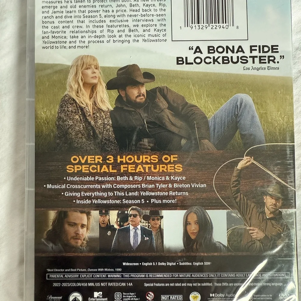 YELLOWSTONE - Season 5 DVD - NEW Factory Sealed - Kevin Coster- Taylor Sheridan - Picture 2 of 2